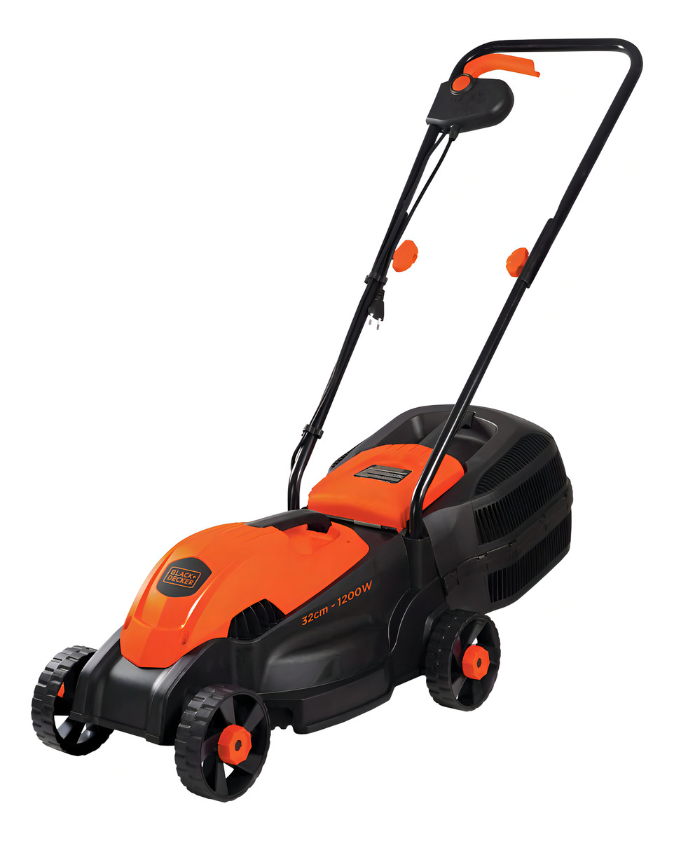 Cortadora De Pasto Eléctrica Garden Art 1200w Ancho Corte 32cm Bolsa 28l Naranja