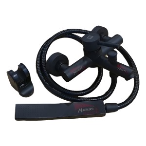 Monocomando Palito Bañera C/ Transferencia Negra Rimontti