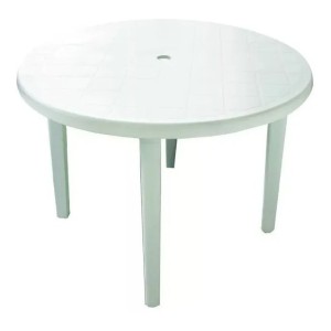 Mesa Pvc 90 Cm Capri Para Patio Jardín Exterior