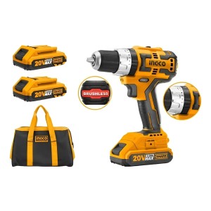 Taladro 20v Brushless C Percutor 13mm Ingco Cidli20608. Hnt Color Amarillo