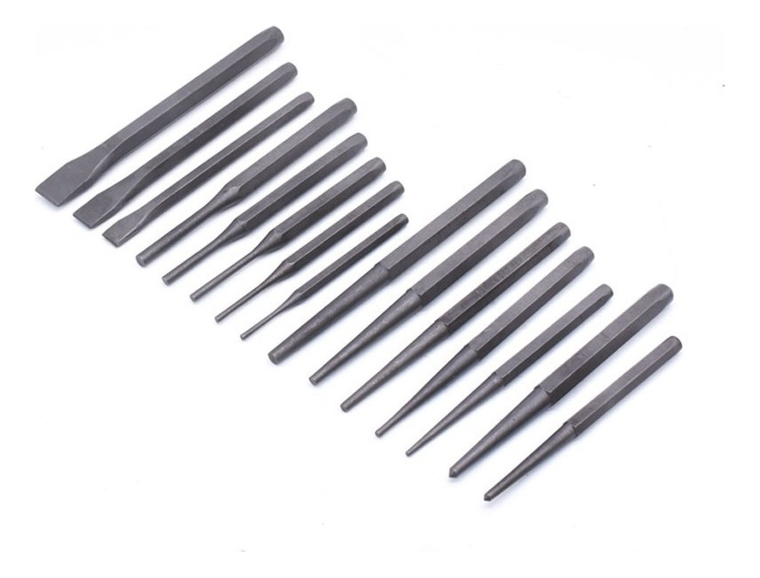 Juego De Punzon Y Cincel Makawa 16 Piezas Cromo Vanadio Mk-0065 - Imagen 2