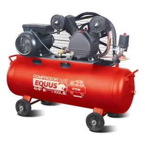 Compresor 4hp Equus 100 Lts A Correa, 24 Meses Garantia
