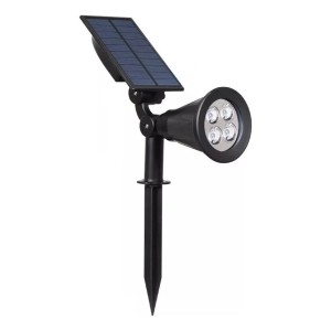 Pincho Farol Solar De Jardín Led Luz Verde 1 Año Garantia
