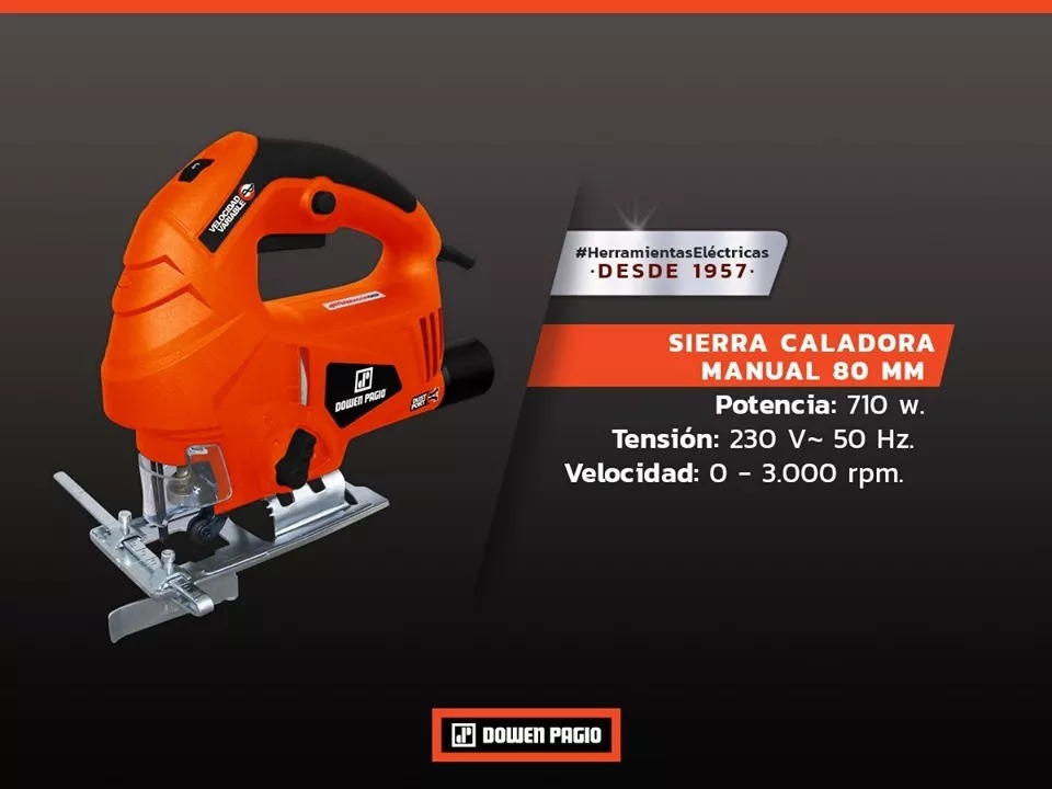 Carpinteria Sierra Caladora Madera Metal 710w 2 Año Gtia - Imagen 2