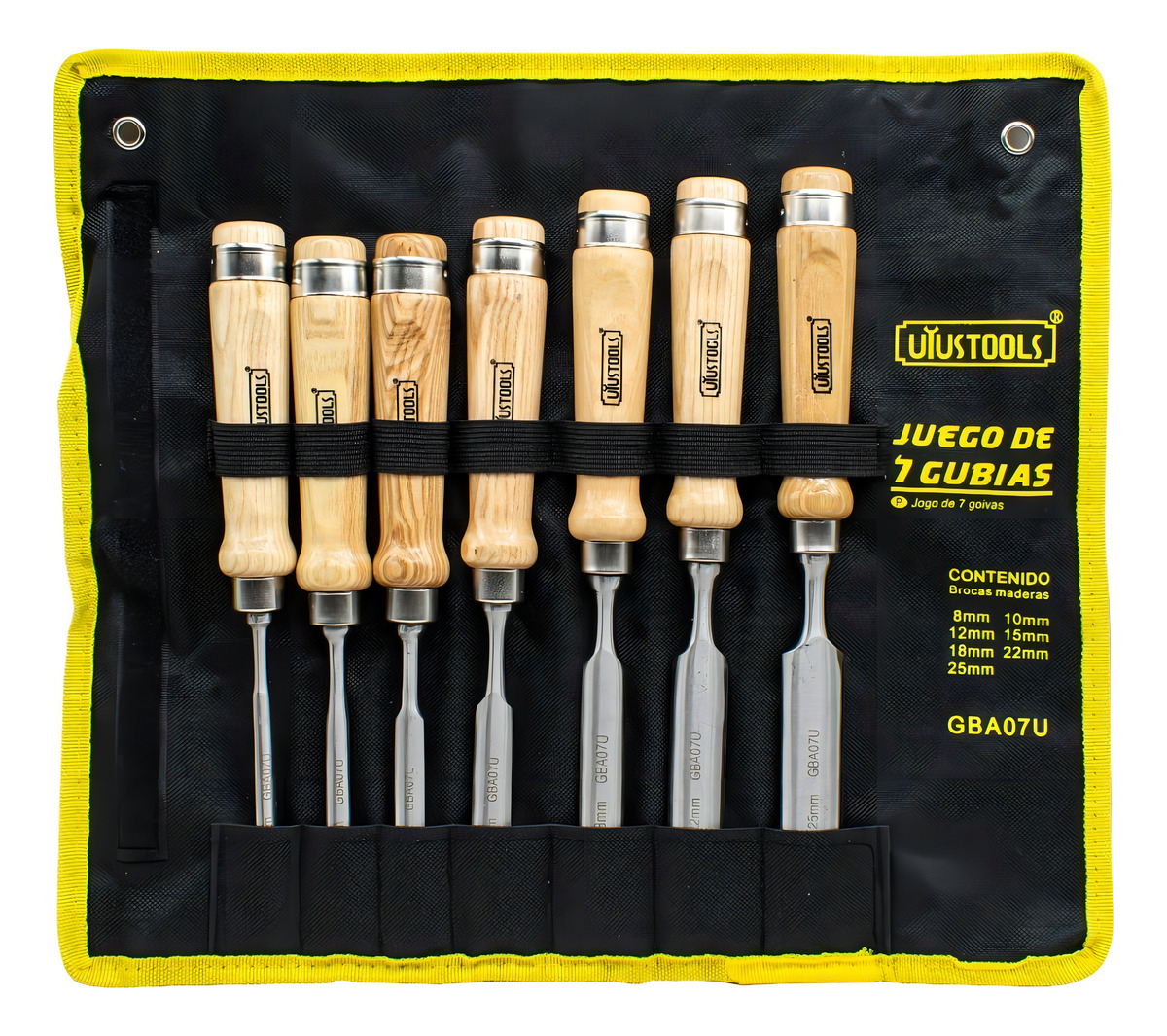 Gubia 7pz 8-10-12-15-18-22- 25mm Uyustools Gba07u - Imagen 4