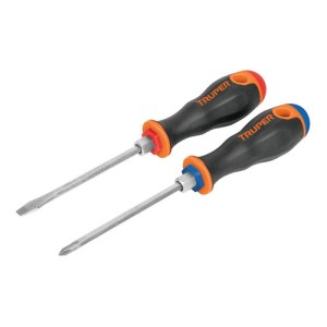 Dúo De Desarmadores 1/4x4 Mango Comfort Grip 19622