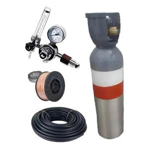 Tubo 4mts Mezcla Mig + 2mts Manguera + Regulador + Rollo