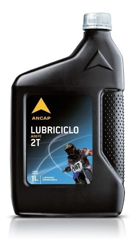 Aceite Motos 2 Tiempos Semisintetico 1 L Ancap Lubriciclo 2t