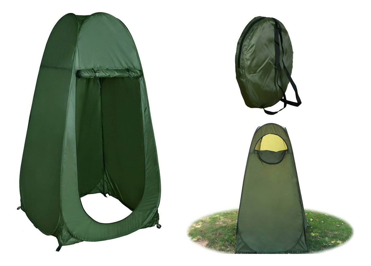 Xpress Carpa Baño Para Camping Alto Y Plegable Color Verde - Imagen 2