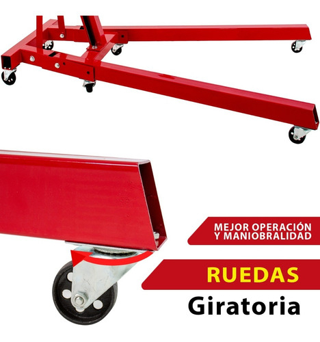 Pluma Hidraulica Plegable Motor 2 Ton Profesional Uso Rudo - Imagen 8