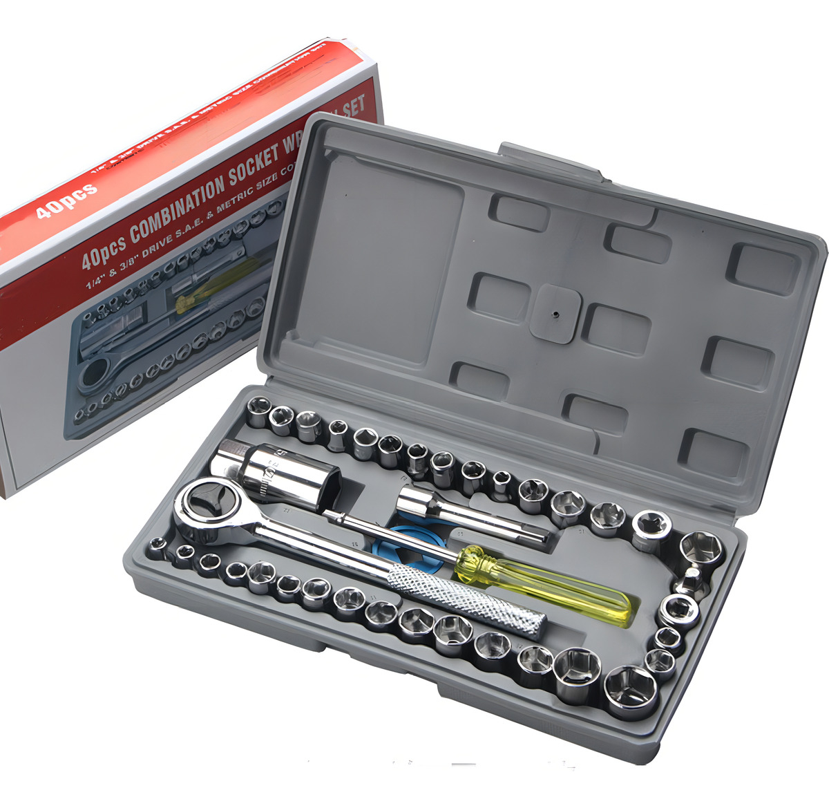 Juego De Dados 40 Piezas Con Mango De Cricket Extensible - Imagen 3