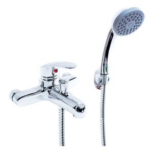 Mezcladora De Baño Italomix Lh-825 Monocomando De Pared Plateada