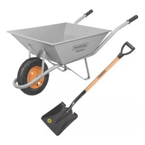Carretilla Cuadrada Rueda Maciza 65lts. Tramontina + Pala