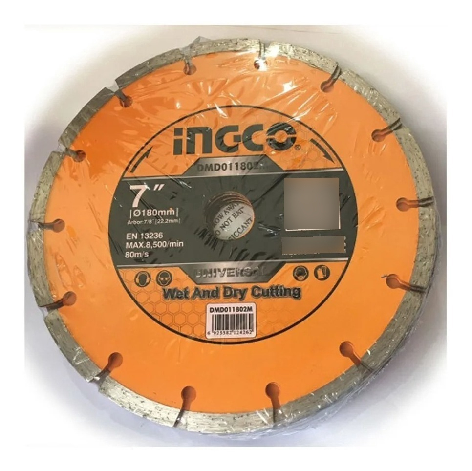 Discos De Widia Diamantado 180mm 7 Ingco Pared Oncreto Piso