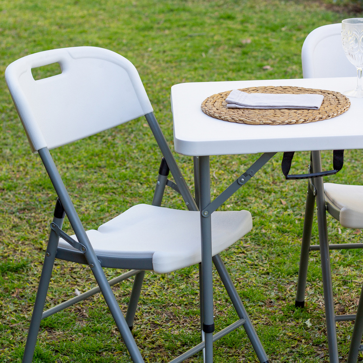 Silla De Jardin Paris Plegable Plastica X6 Garden Life Blanco Silla Paris - Imagen 6