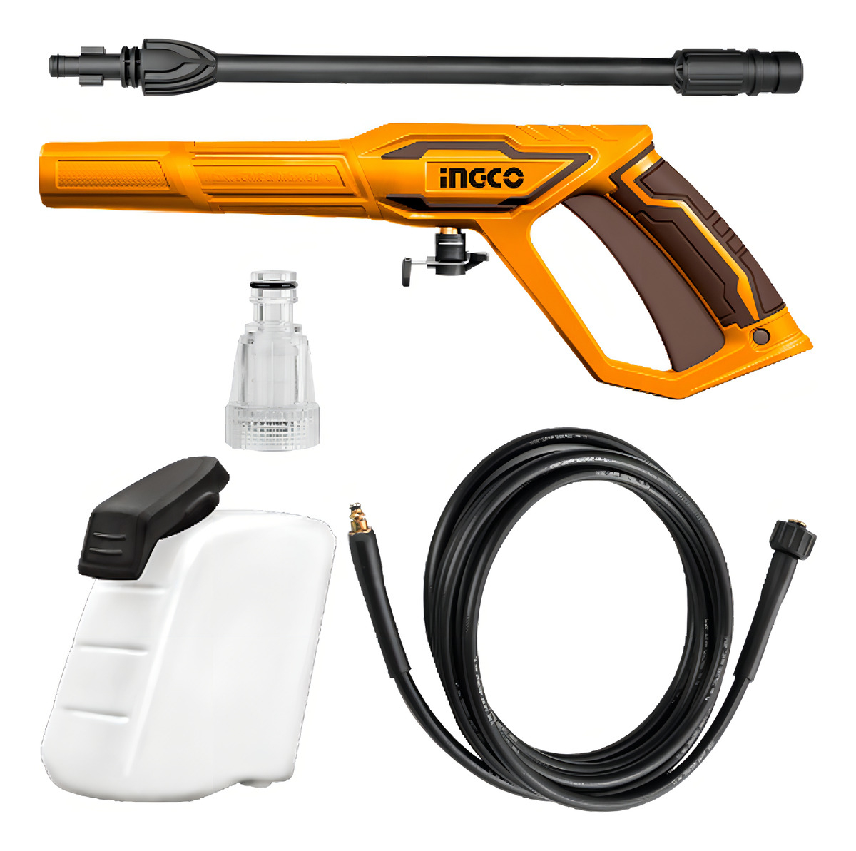 Hidrolavadora Electrica Ingco Hpwr20018 160 Bar 2000w 6 L/m Color Amarillo - Imagen 3