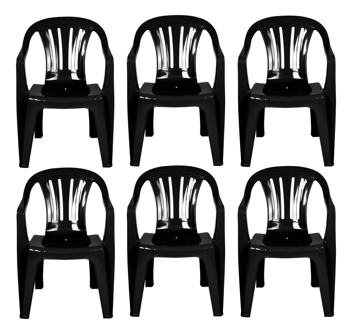 Set De 6 Sillones De Plástico Bela Vista Mor Color White Blanco - Imagen 11