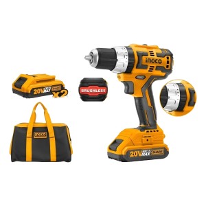 Taladro 20v Brushless C Percutor 13mm Ingco Cidli20608. Hnt Color Amarillo