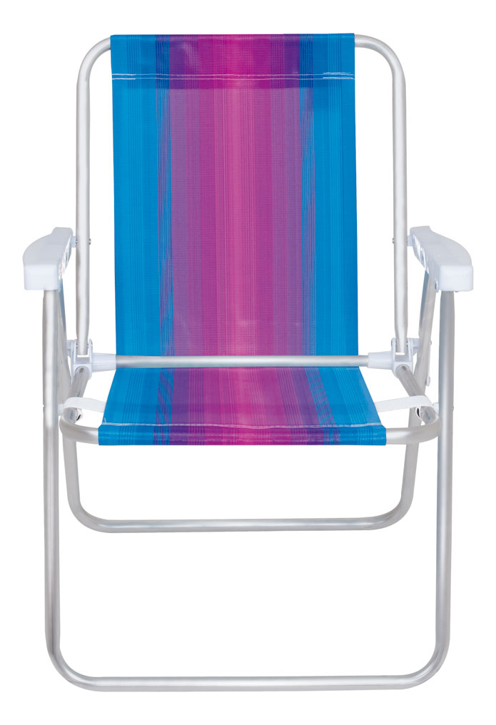 Juego 2 Sillas Playa Jardín Plegable Aluminio Alta Mor Color Rosa - Imagen 7