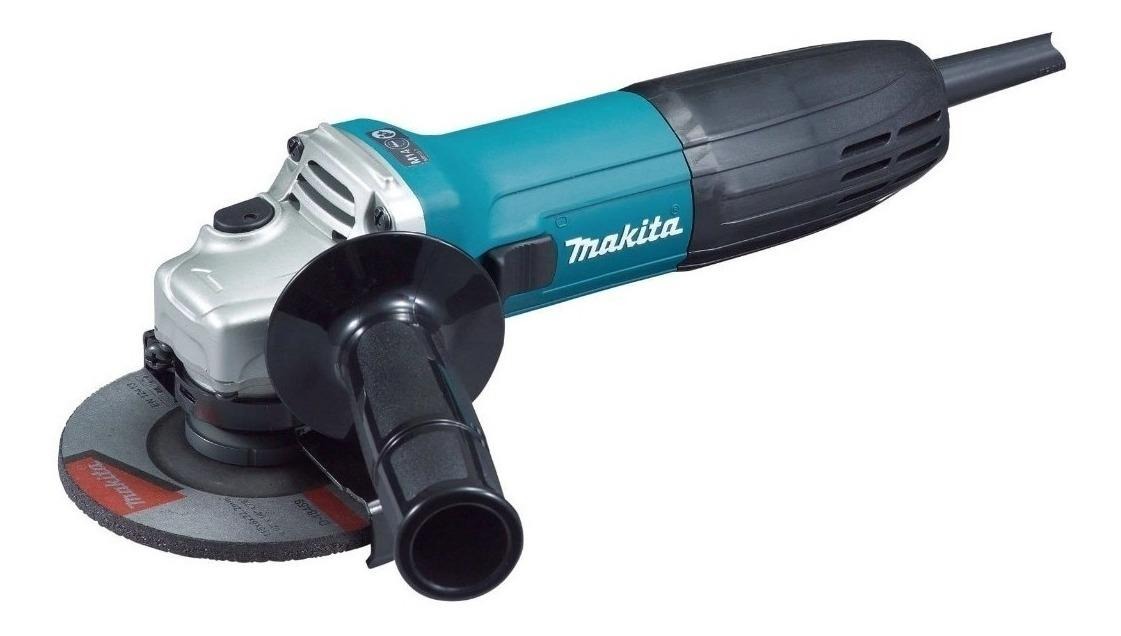 Miniamoladora Angular Makita Ga4530 Color Turquesa 720 w 220 v + Accesorio