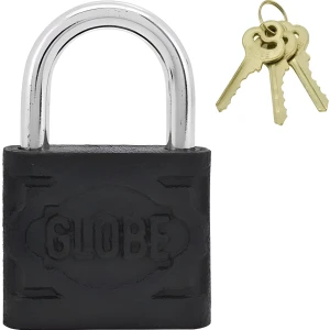 Candado Globe Negro De Hierro 40mm 3 Llaves - Tyt
