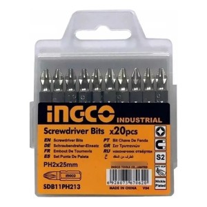 Juego De Puntas Atornillador Ingco 20pzas Magn Sdb11ph213