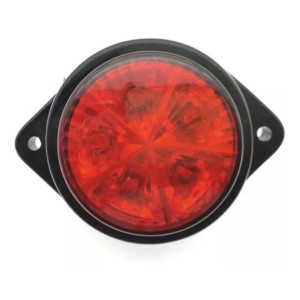Faro Lateral Led Redondo Rojo 2 Tornillos 12v 24v - Tyt