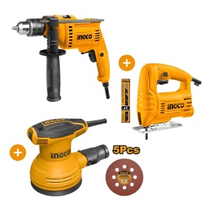 Kit Caladora Lijadora Orbita Economico Ingco Taladro 680w -