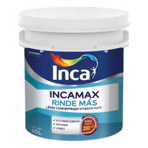 Incamax Rinde Más Látex Interior Lavable Concentrado 10 Lts
