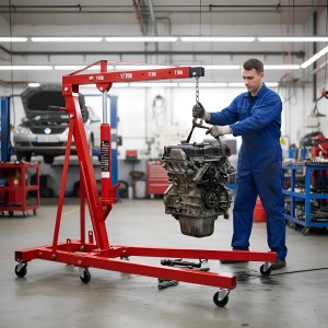 Pluma Guinche Grua Plegable Levanta Motores 2 Ton Reforzada