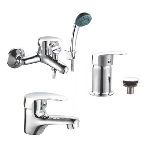 Grifería Completa Monocomando Baño: Lavabo + Bidet + Ducha