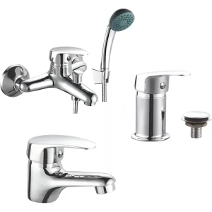 Grifería Completa Monocomando Baño: Lavabo + Bidet + Ducha