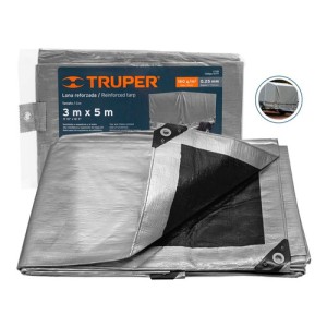 Lona Reforzada, 3 X 5 M, Gris Truper 10771