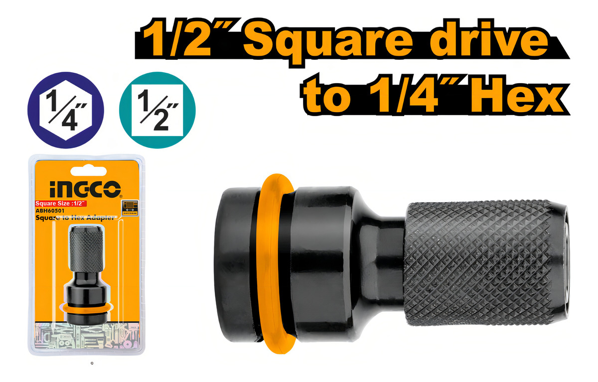 Adaptador De Impacto De 1/2 Pulgada A Hexagonal 1/4 Ingco - Imagen 4