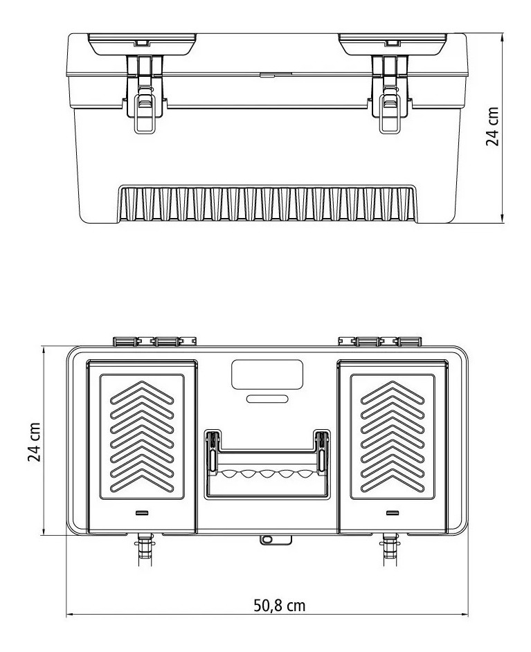 Caja Plástica De Herramientas Cierre Metálico 20 Tramontina - Imagen 4