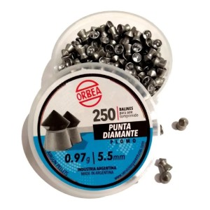 Chumbos Orbea 5,5mm Punta Diamante 250 Unidades -