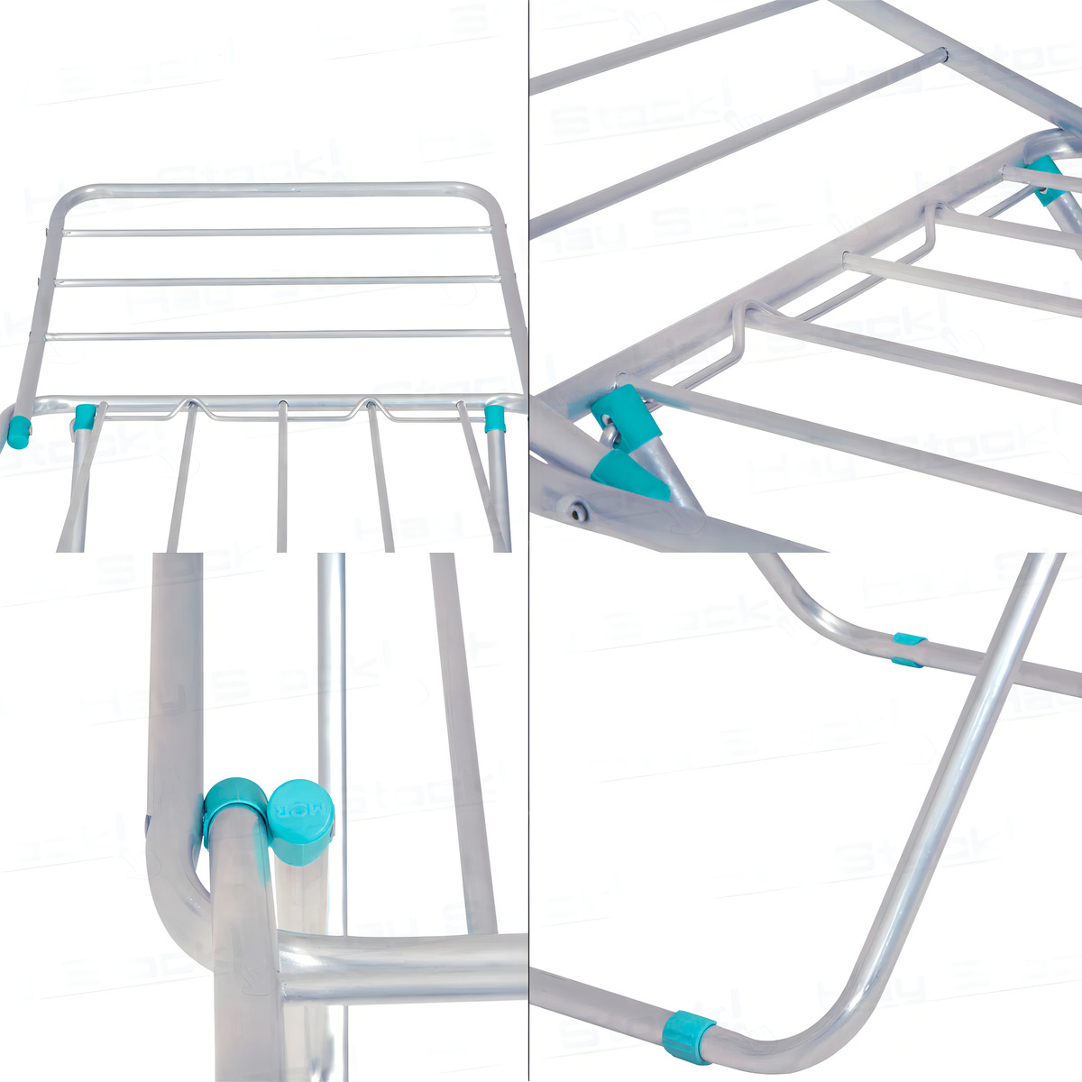 Tender Tendedero Ropa Pie Aluminio Plegable Alas Slim Mor - Imagen 3