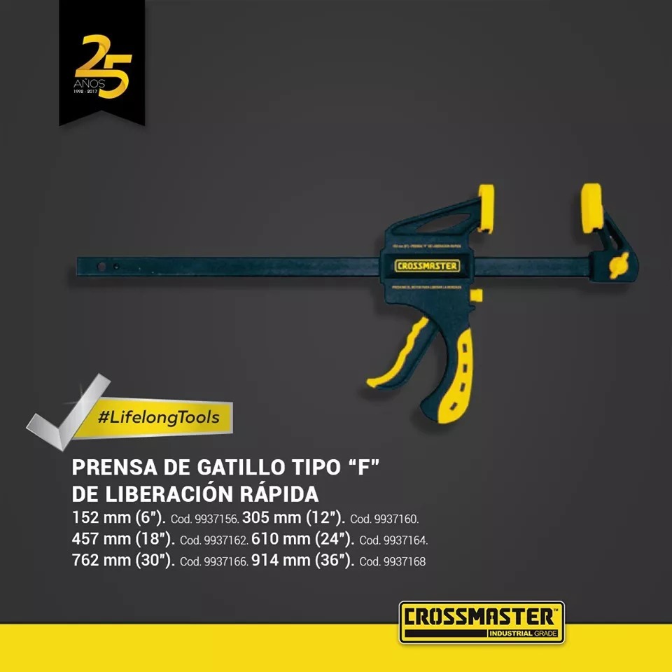 Combo 3 Prensa F Gatillo Quick Liberación Rápida Crossmaster - Imagen 4