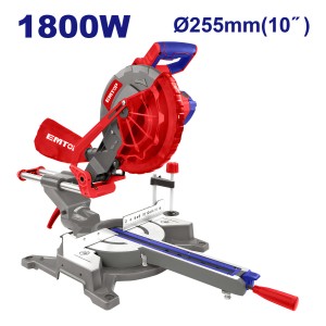 Sierra Ingletadora 10 1800w 25mm Deslizante Emtop Emsw2180017