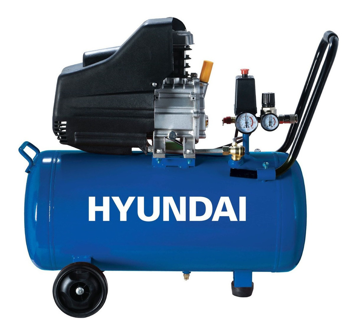 Compresor De Aire Eléctrico Portátil Hyundai Hyac50de 50l 2hp Azul Monofásica
