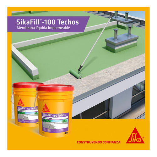 Membrana Líquida Sika Sikafill - 100 Techos 20kg - Gris - Imagen 3