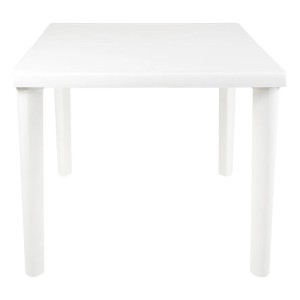 Mesa Plástico Pvc Jardín Cuadrada Mor Patas Desmontables