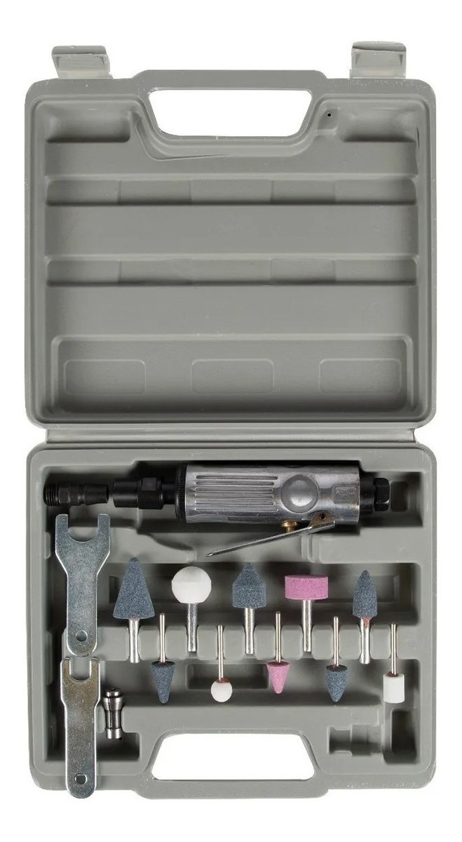 Mini Torno Neumático Huaqi, Rectificadora Angular, 15 Piezas - Imagen 2