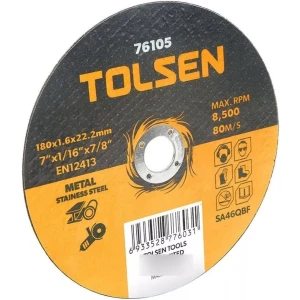 Disco De Corte Metal Tolsen 4 1/2 Pulgadas De 25 Unidades Sc Color Naranja Con Negro Y Gris Naranja/negro/gris