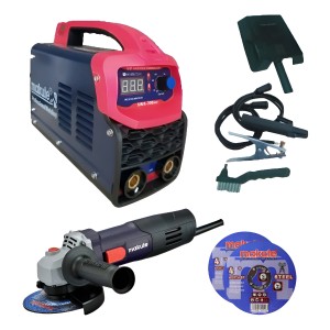 Soldadora 200 Amp + Careta + Amoladora 850w + Discos