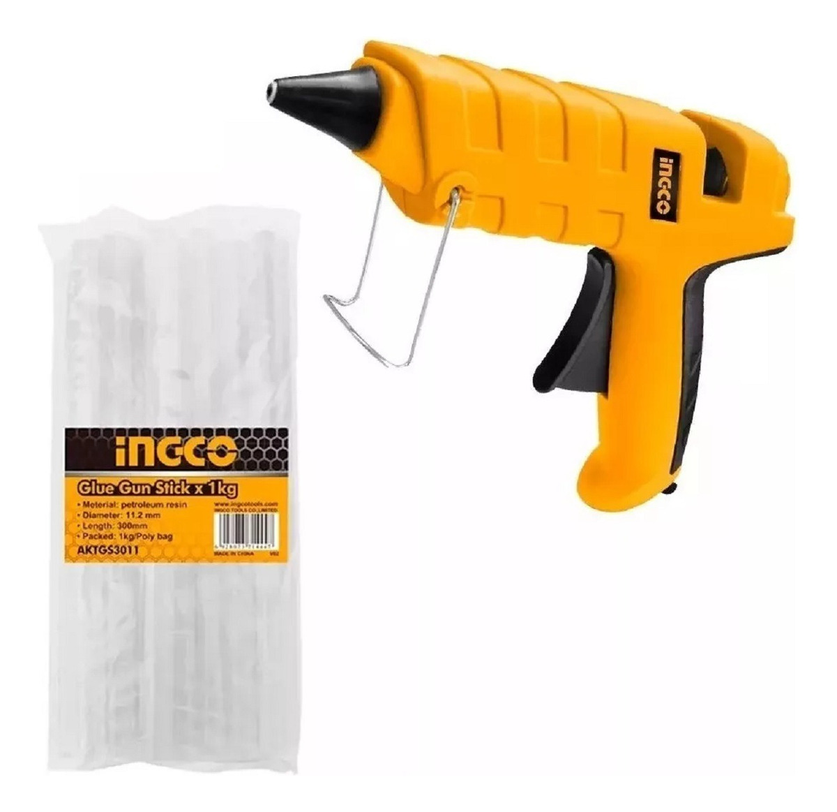 Kit Pistola Aplicar Silicona Caliente Ingco 100w + 35 Barras