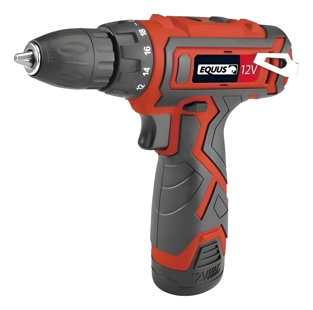 Taladro Atornillador Equus 12v Litio 1baterias 10mm Tyt