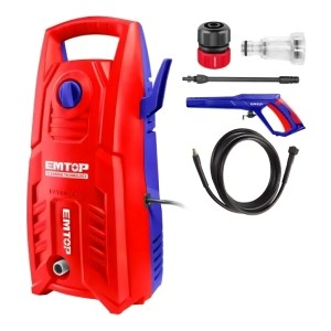 Hidrolavadora 130bar Autostop 1400w Emtop Color Rojo