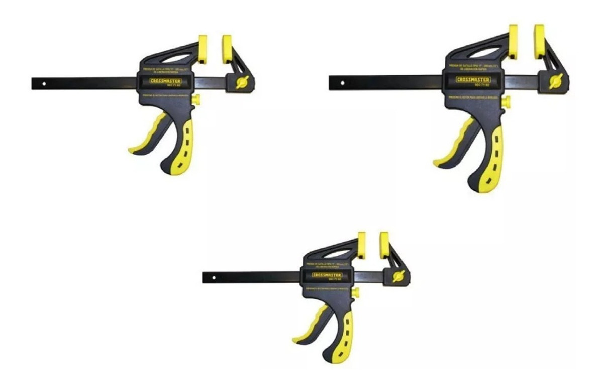 Combo 3 Prensa F Gatillo Quick Liberación Rápida Crossmaster