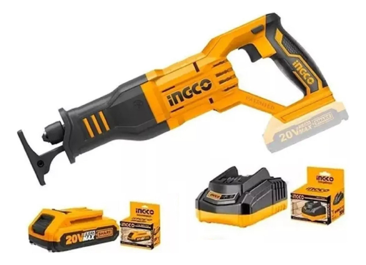 Sierra Sable Bateria Litio 20v Ingco Crsli1151+ Cargador Tyt